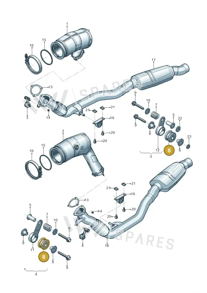 4A0253149B — Audi Q8 Quattro 3,0 (2018-) diagram 819253300, position 8