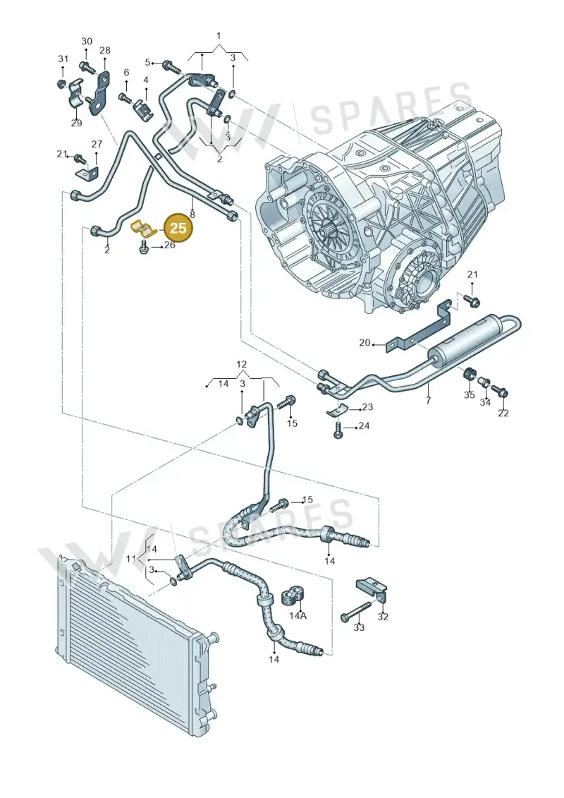 4A0317171D — Audi A4/S4 Cabrio./qu. 07> (2006-) diagram 249317600, position 25