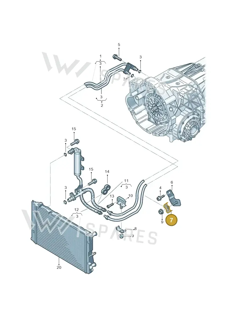 4A0317171D — Audi A6 2.7 TDI (2008-2011) diagram 260317550, position 7