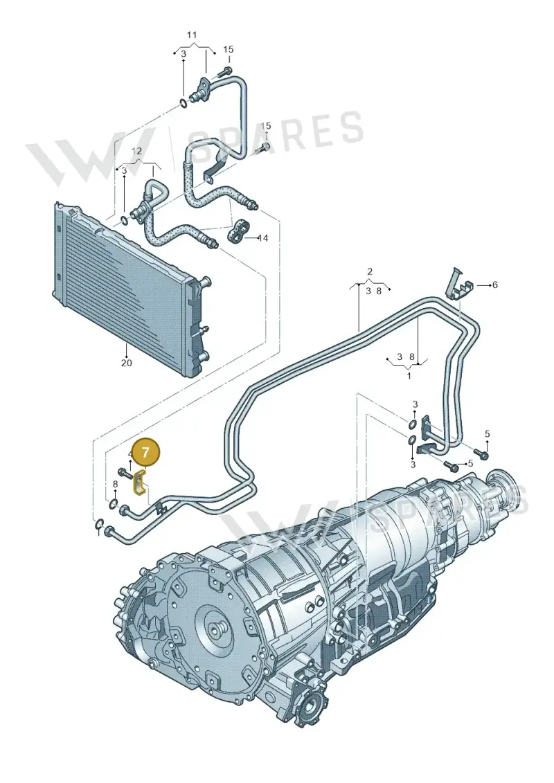 4A0317171D — Audi Q5 qu. 2.0 TDI (2008-2012) diagram 620317550, position 7