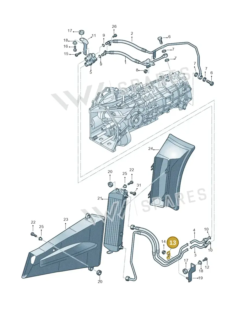4A0317171D — Audi R8 qu. 5.2 (2012-2015) diagram 618317500, position 13