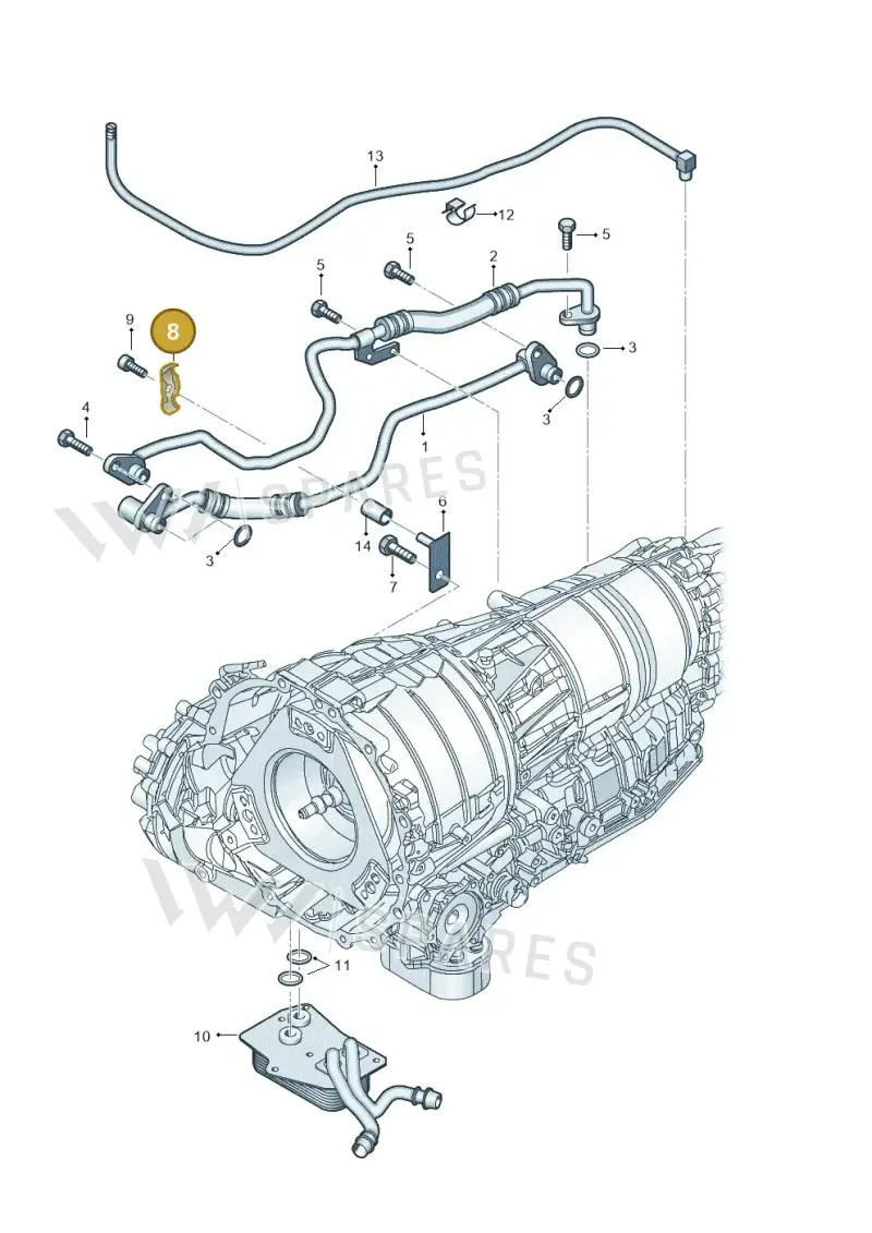 4A0317171E — Audi A6 2.7 TDI (2008-2011) diagram 291317540, position 8