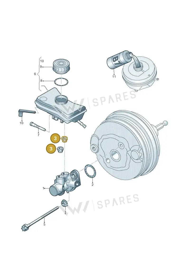 4A0611817A — Audi A6 2.7 TDI (2008-2011) diagram 249611100, position 3