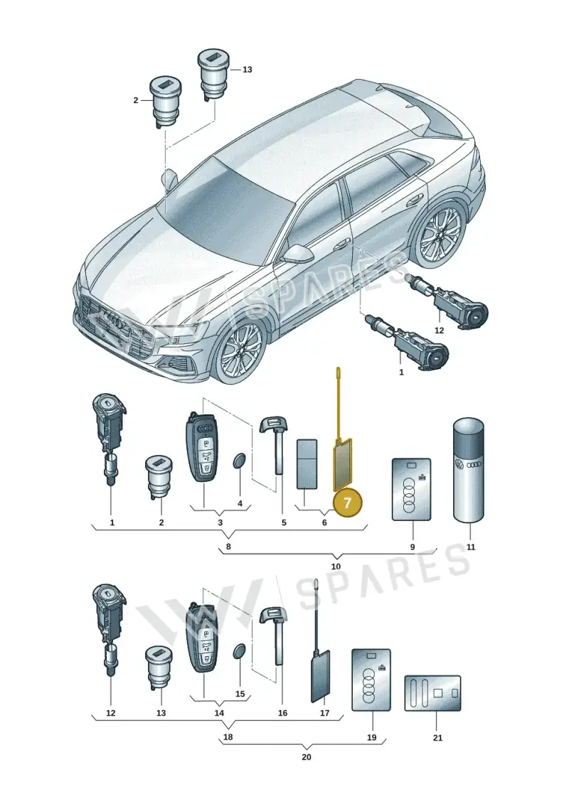 4A0837244B — Audi Q8 Quattro 3,0 (2018-) diagram 429837012, position 7