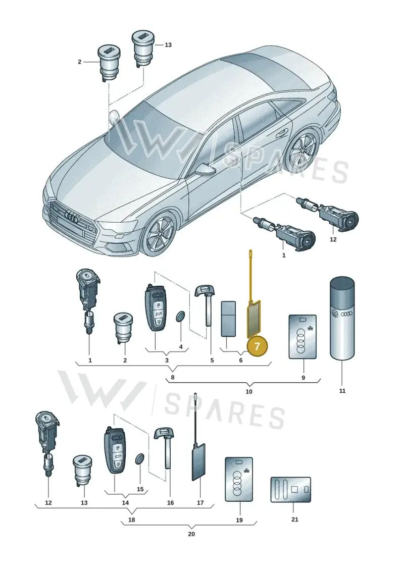 4A0837244B — Audi A6 2.0 (2018-) diagram 430837012, position 7