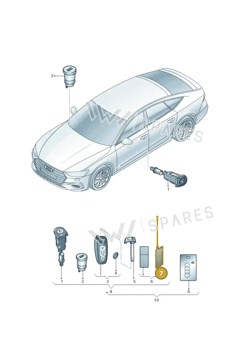 4A0837244B — Audi RS7 Sportback (2019-) diagram 538837010, position 7
