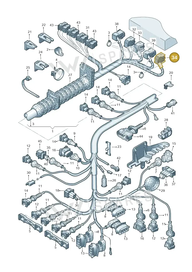 4A0972603A — Audi A4/Av.qu.F8D-W-> (1997-1998) diagram 156971180, position 34