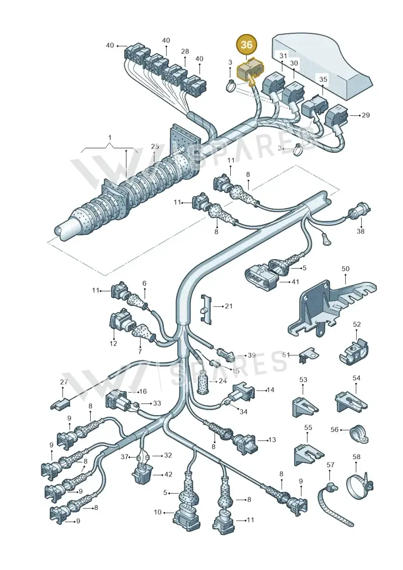 4A0972805C — Audi A4/Avant F8D-W-> (1997-1998) diagram 156971100, position 36