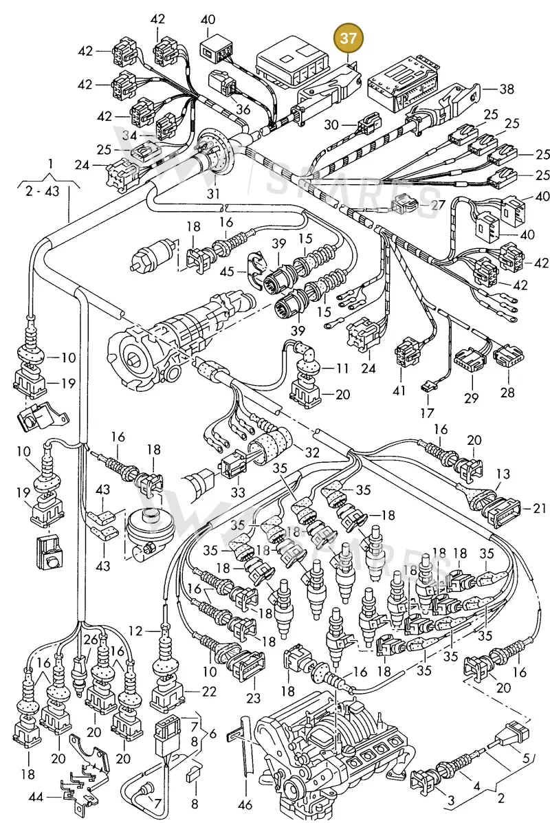4A0972805C — Audi S6 plus qu.       97 (1996-1997) diagram 175971740, position 37