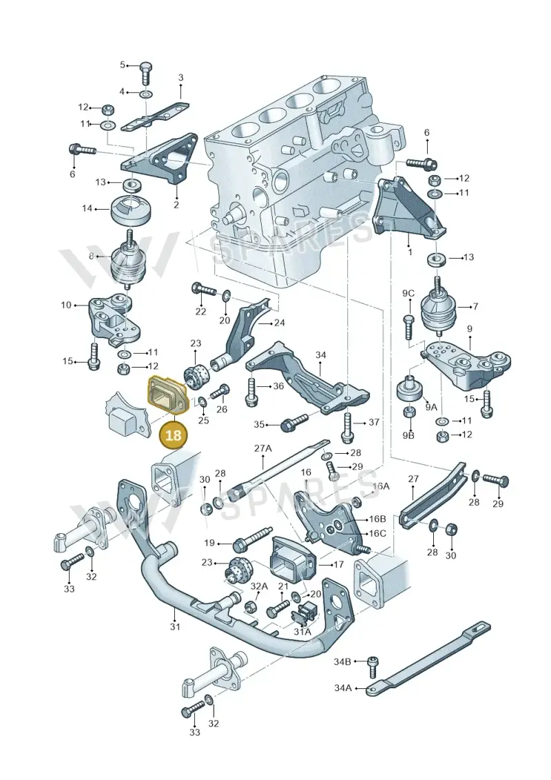 4B0199335L — Audi A6/Wagon/quattro (2001-2004) diagram 156199200, position 18