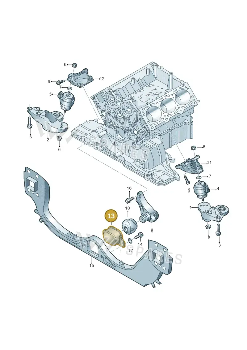 4B0199335L — Audi A6 2.7 TDI (2008-2011) diagram 448199100, position 13