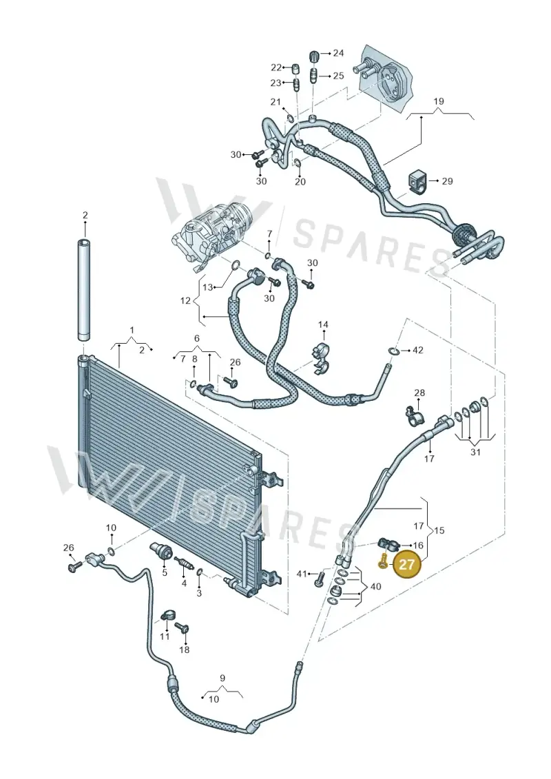 4B0201441 — Audi A8L qu. 3.0 TDI (2013-2018) diagram 771260500, position 27