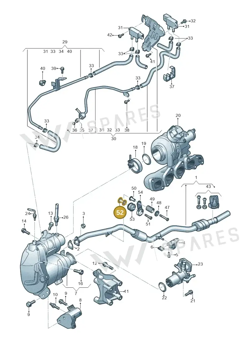 4B0253205D — Audi A6 2.0 (2018-) diagram 430253610, position 52