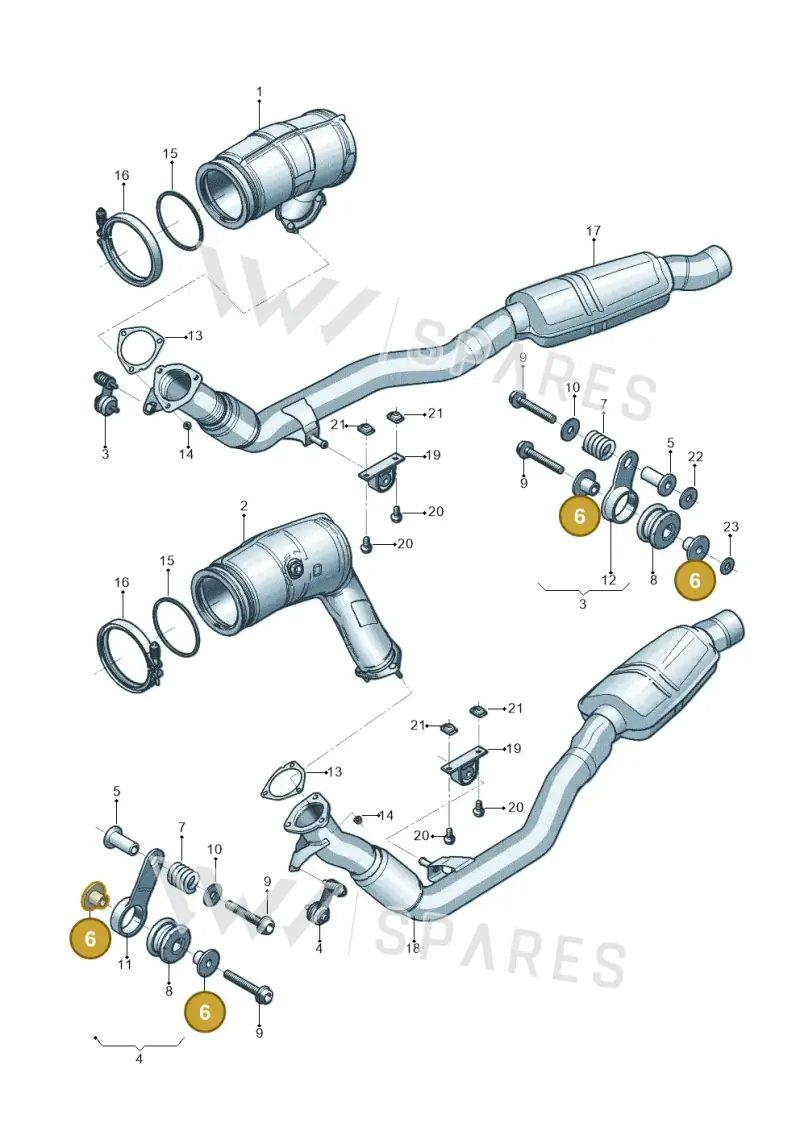 4B0253205D — Audi Q8 Quattro 3,0 (2018-) diagram 819253300, position 6