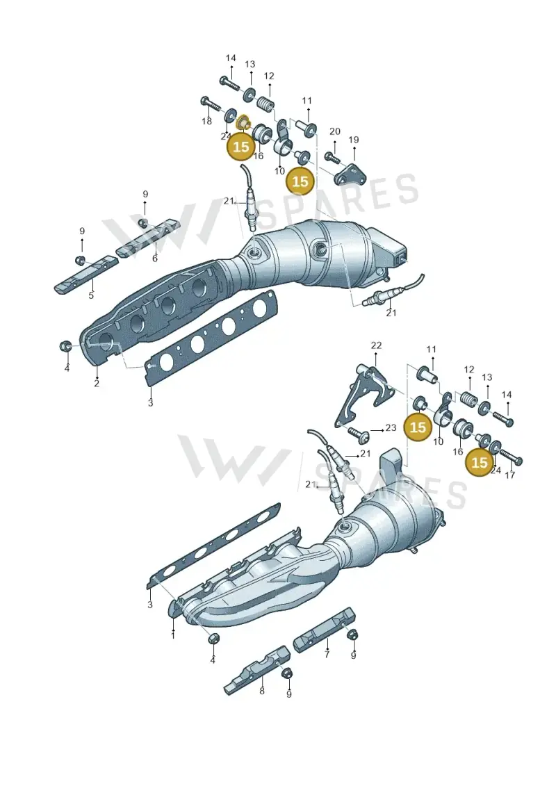 4B0253205G — Audi R8 qu. 5.2 (2012-2015) diagram 603253320, position 15