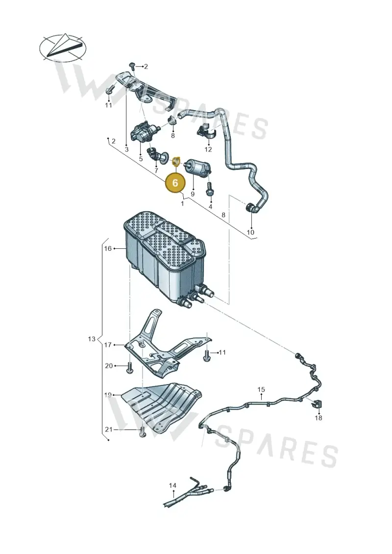 4B0422379A — Audi RS Q8 Quattro (2019-) diagram 624201030, position 6