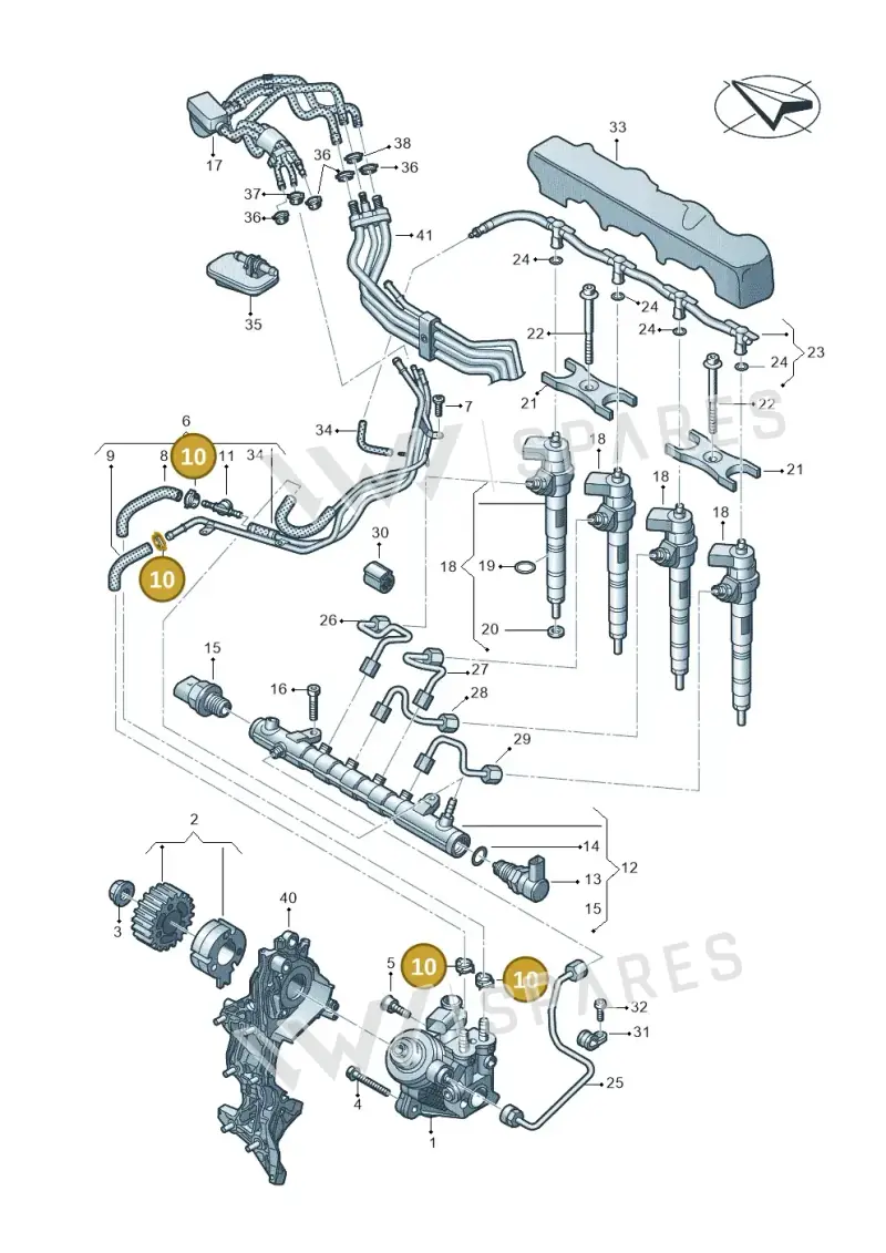 4B0422379 — Audi A5 Limo 2.0 (2024-) diagram 430130650, position 10