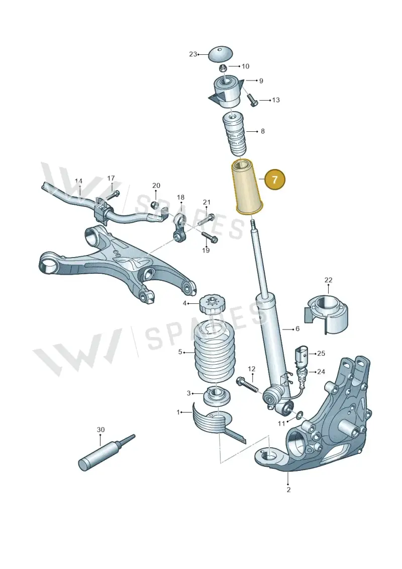 4B0512137B — Audi A5 Sportback (2011-2017) diagram 620511000, position 7