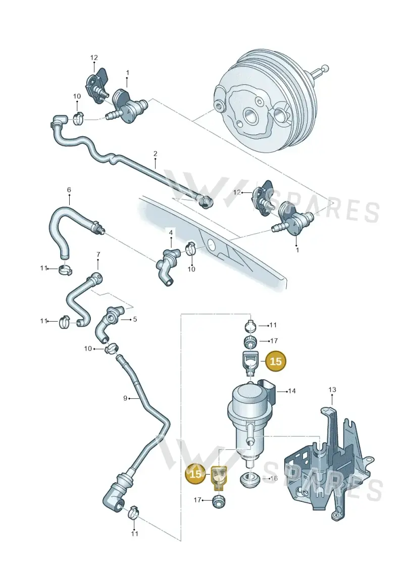 4B0614145 — Audi RS4 Cabrio qu.    08> (2007-) diagram 249611710, position 15