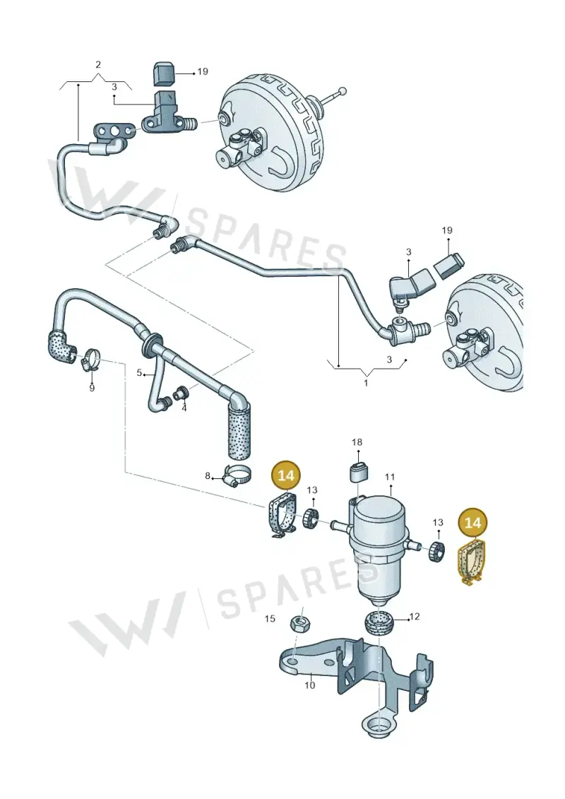 4B0614145 — Audi A5/S5 Coupe       08> (2007-) diagram 620611800, position 14