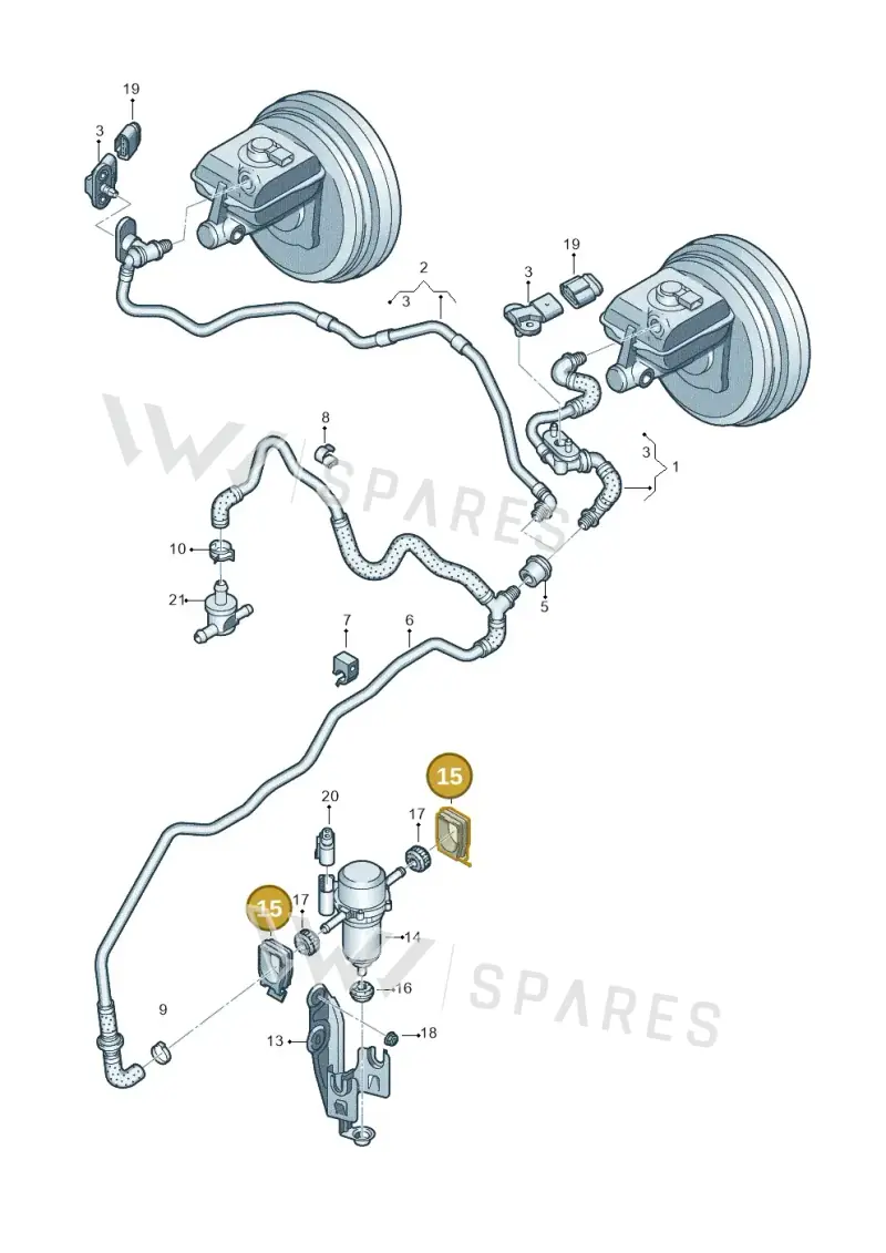 4B0614145 — Audi A8L qu. 3.0 TDI (2009-2014) diagram 696611800, position 15