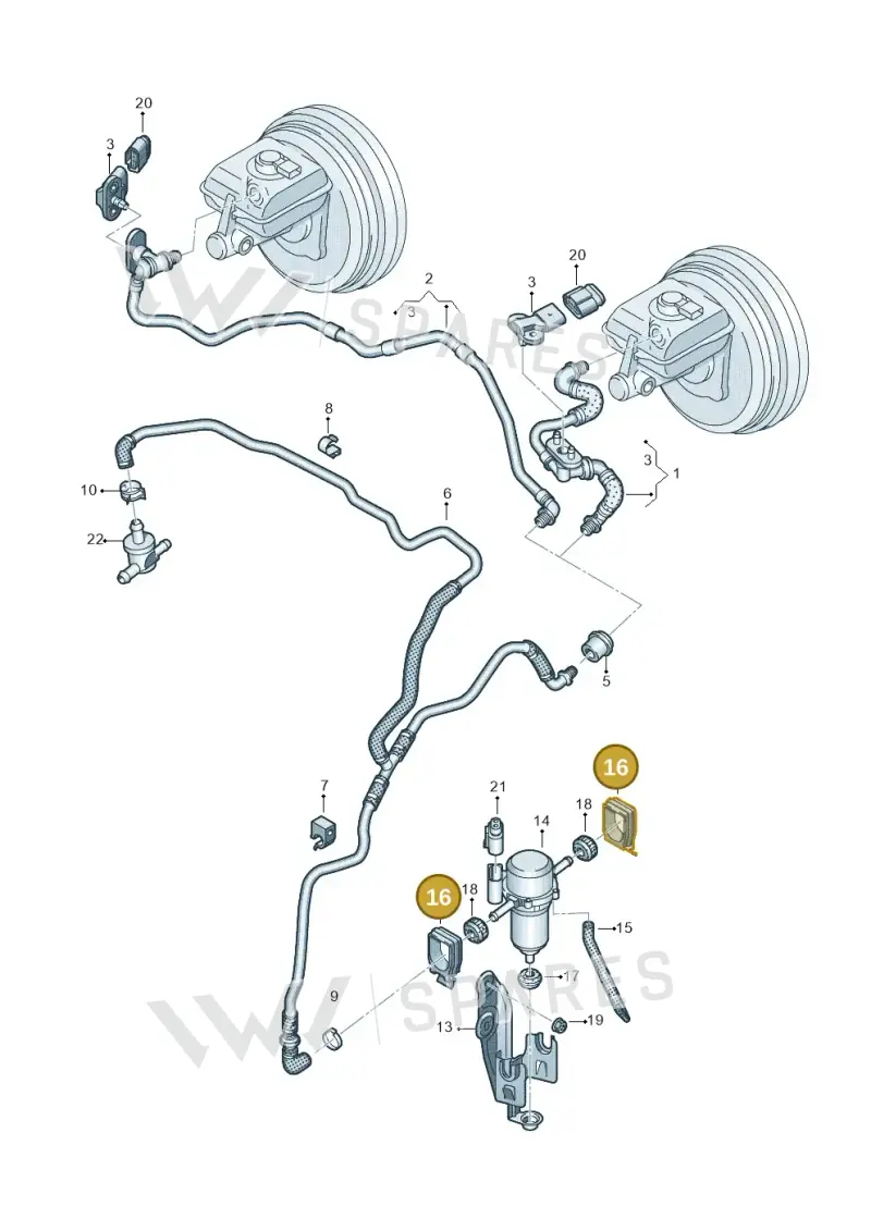4B0614145 — Audi A8L qu. 3.0 TDI (2013-2018) diagram 771611770, position 16