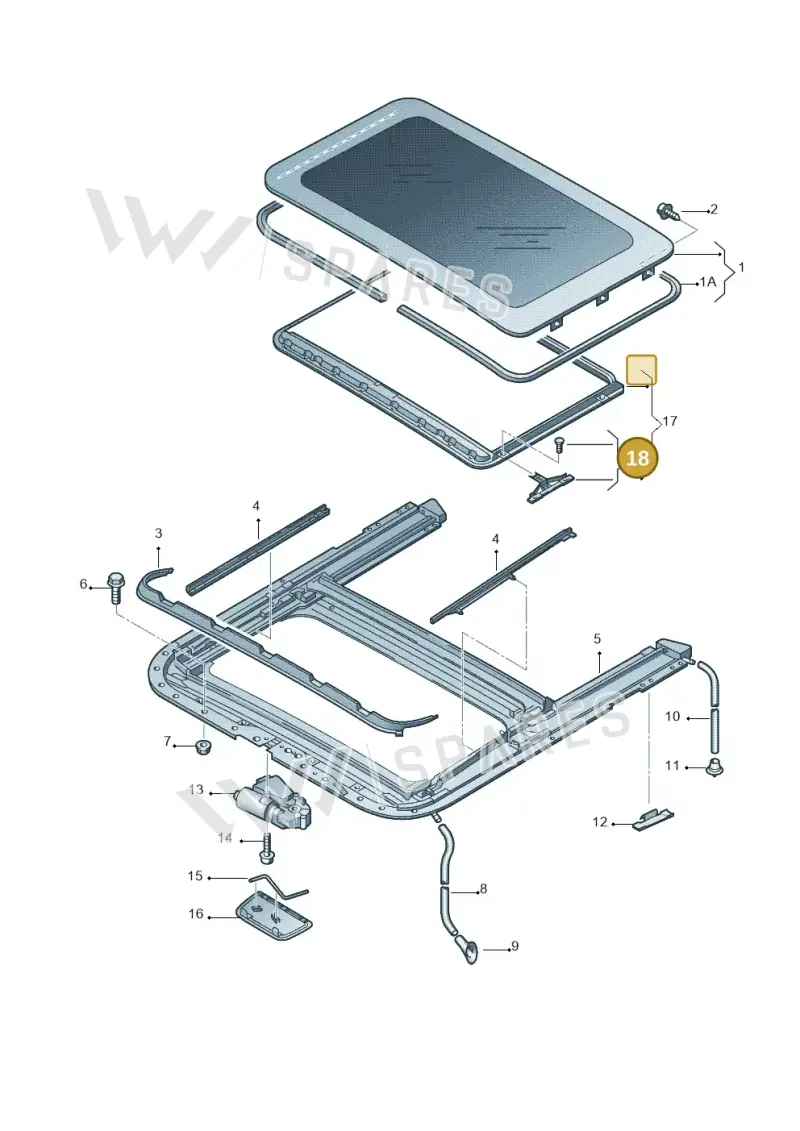 4B0877165 — Audi A3 Sportback (2008-2013) diagram 412877100, position 18