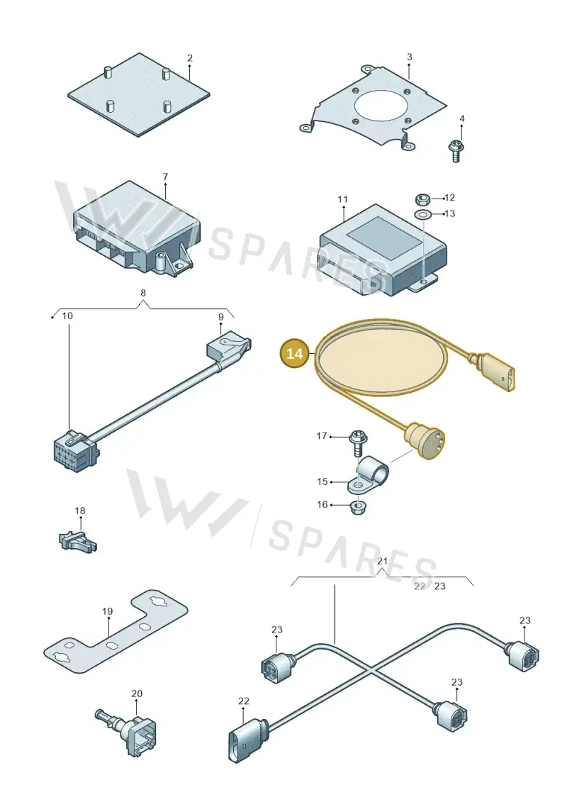 4B0906527 — Audi A8L qu. 3.0 TDI (2009-2014) diagram 696907690, position 14