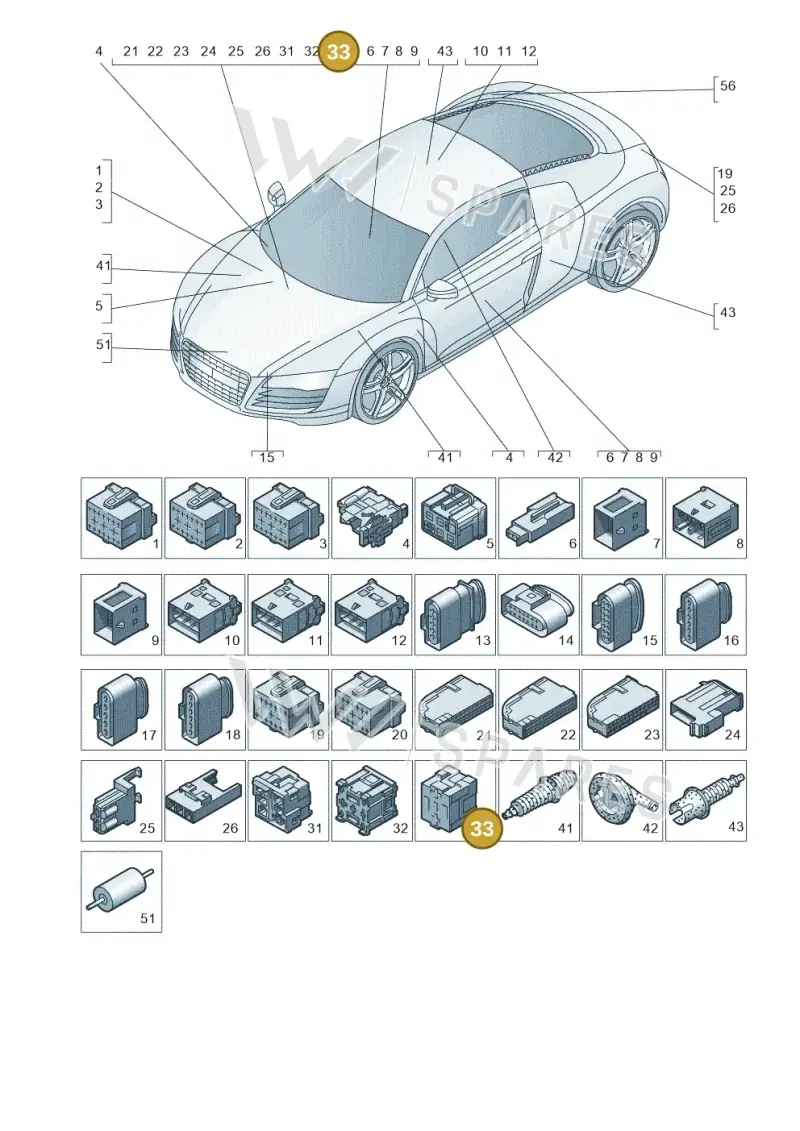 4B0937527 — Audi R8 qu. 5.2 (2012-2015) diagram 752971790, position 33