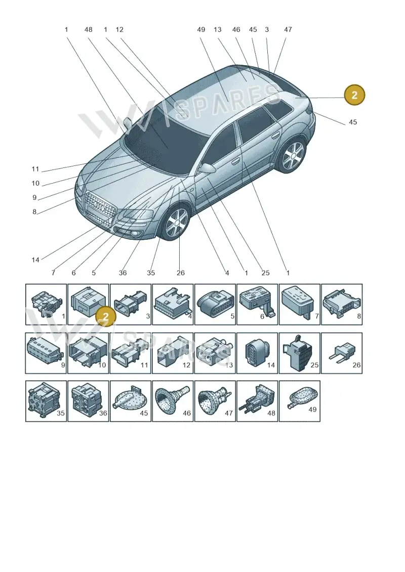 4B0937713 — Audi RS3 Sportback (2011-2012) diagram 720971790, position 2