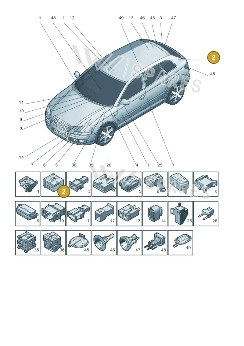 4B0937714 — Audi RS3 Sportback (2011-2012) diagram 720971790, position 2