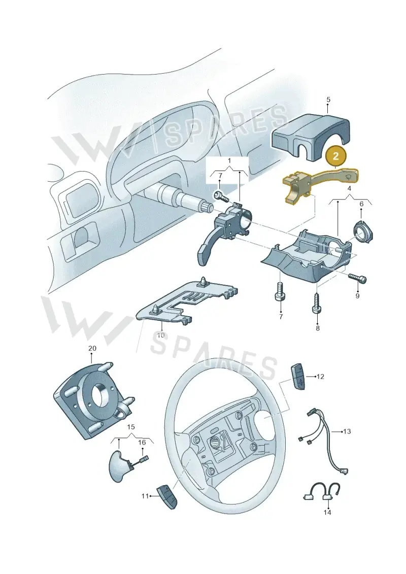 4B0953503E01C — Audi A2 (2000-2005) diagram 201953500, position 2