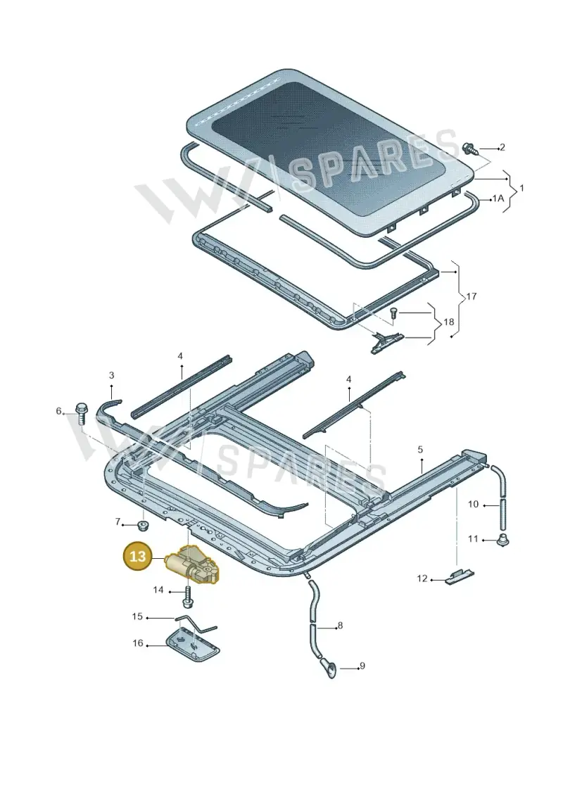 4B0959591K — Audi A3 Sportback (2008-2013) diagram 412877100, position 13