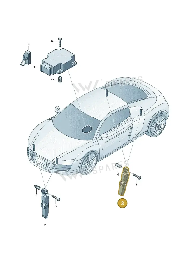 4B0959643D — Audi R8 qu. 5.2 (2012-2015) diagram 618959300, position 3