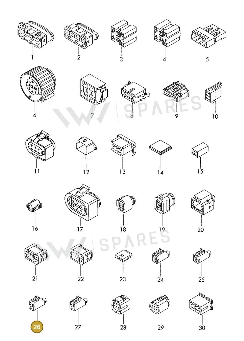 4B0971636B — Audi 1J0 platform diagram 198970910, position 26