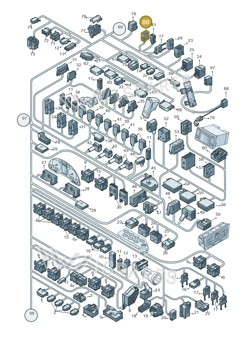 4B0971848H — Audi A4/AV./QU.    "CN"03>05 (2003-2005) diagram 249972820, position 80