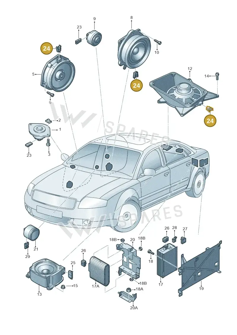 4B0971942 — Audi A8/S8/qu. lang    08> (2007-) diagram 291035350, position 24