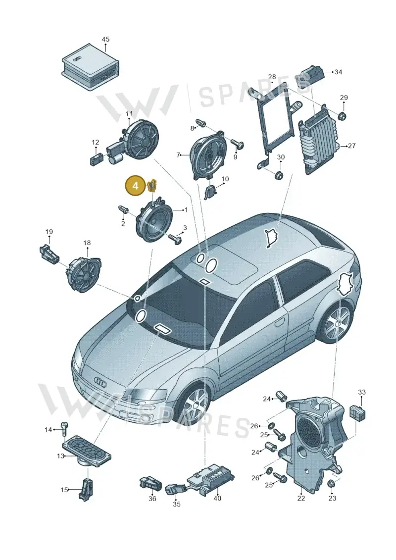 4B0971942 — Audi RS3 Sportback (2011-2012) diagram 412035350, position 4