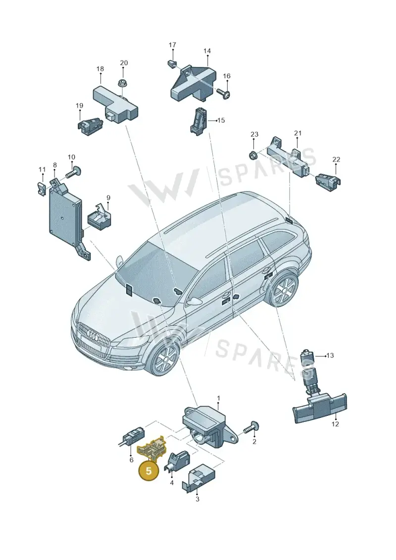 4B0971942 — Audi Q7 qu. 3.0 TDI (2009-2015) diagram 675909000, position 5