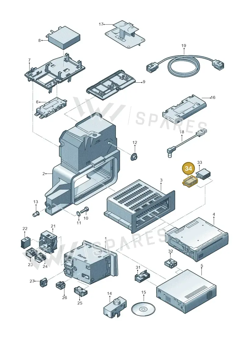 4B0972643 — Audi A4/S4 Cabrio./qu. 07> (2006-) diagram 273035000, position 34