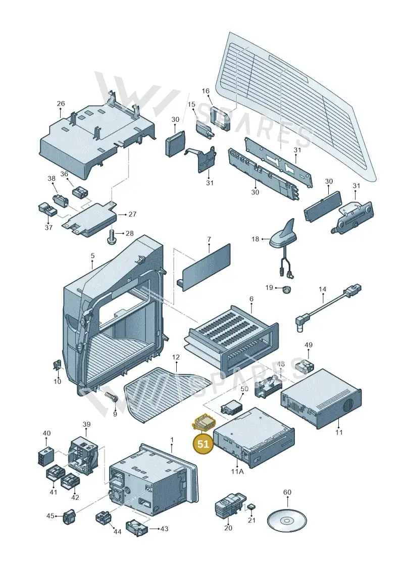 4B0972643 — Audi RS4 qu.           07> (2006-) diagram 454035000, position 51