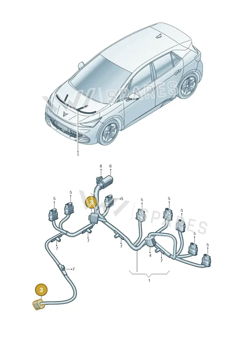4B0972883A — SEAT CUPRA Born (2021-) diagram 10s971015, position 3