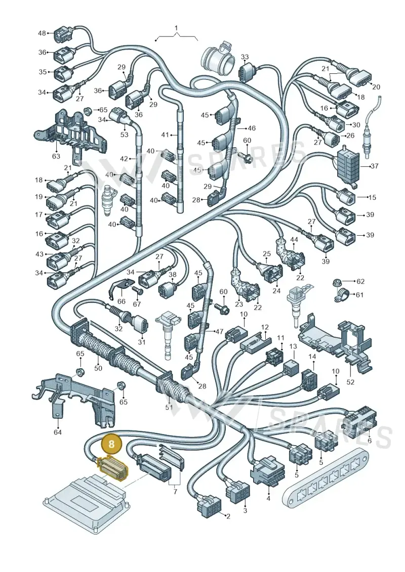 4B0973083A — Audi A4/S4/Av./qu.     05> (2005-) diagram 264971400, position 8