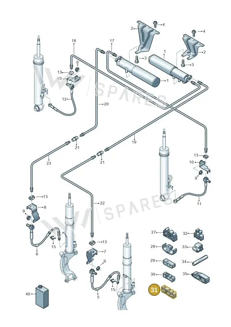4B3616739 — Audi RS4 Avant (2017-) diagram 847616300, position 31