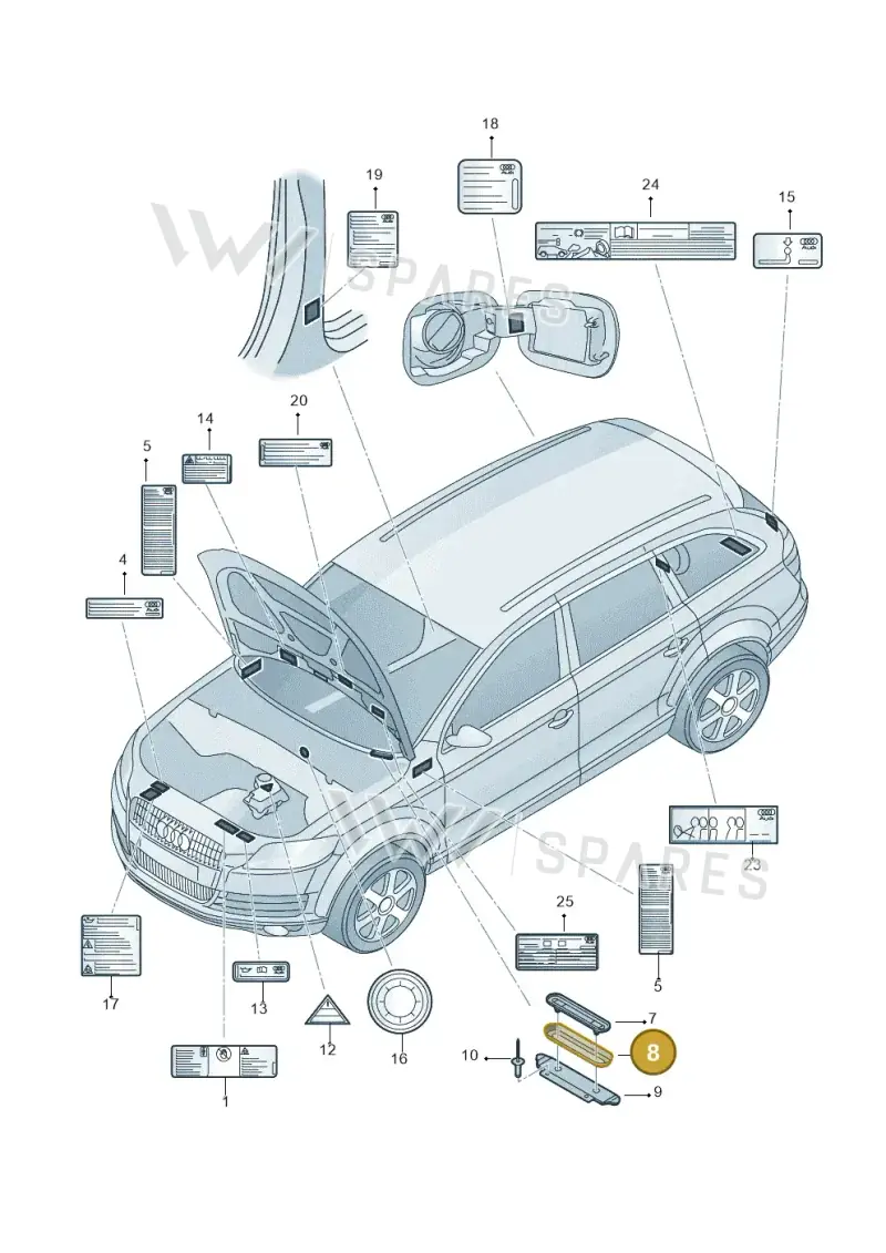 4D0000294A — Audi Q7                07> (2006-) diagram 493010050, position 8