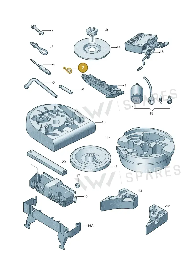 4D0012243 — Audi TT Coupe/Roadster (2002-2006) diagram 229011100, position 7
