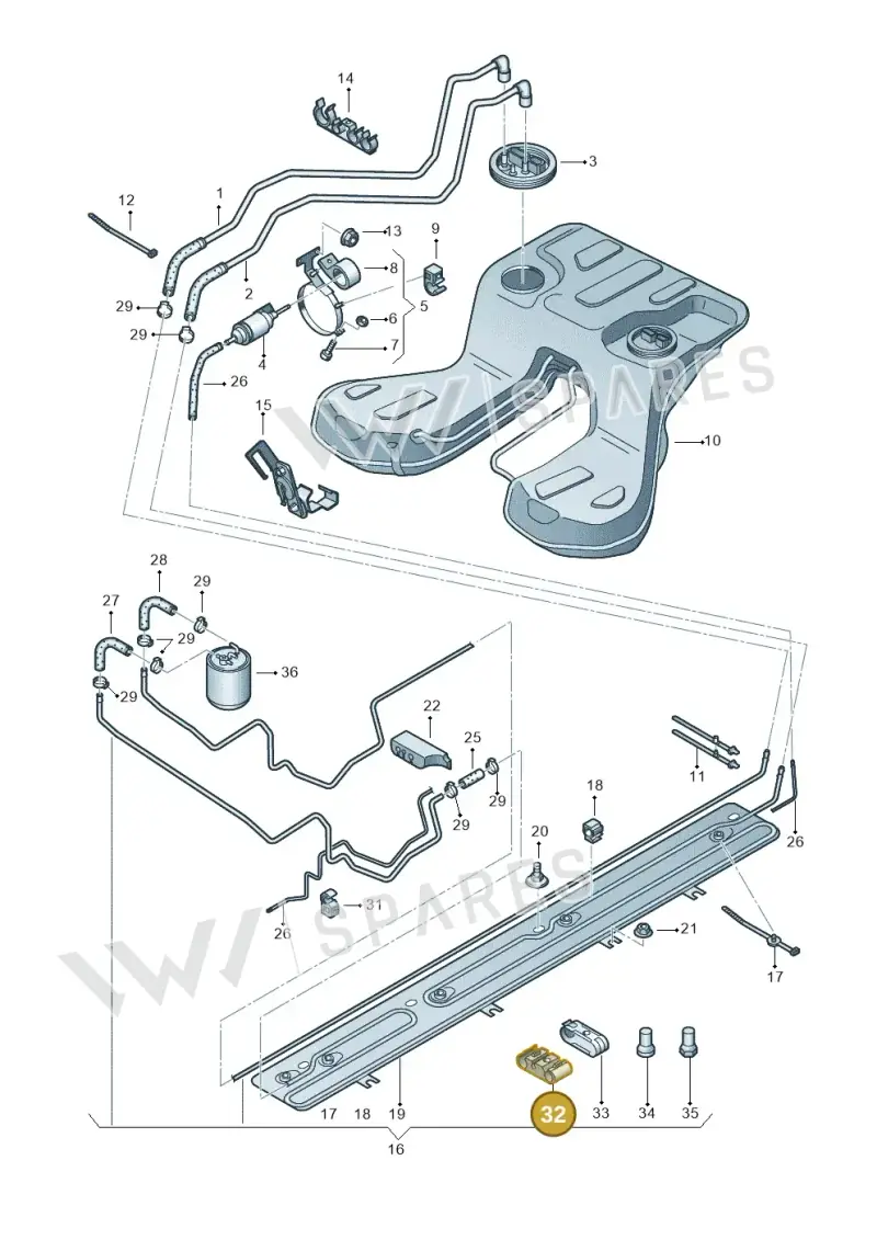 4D0201245G — Audi A8/S8/qu. lang    08> (2007-) diagram 291201350, position 32