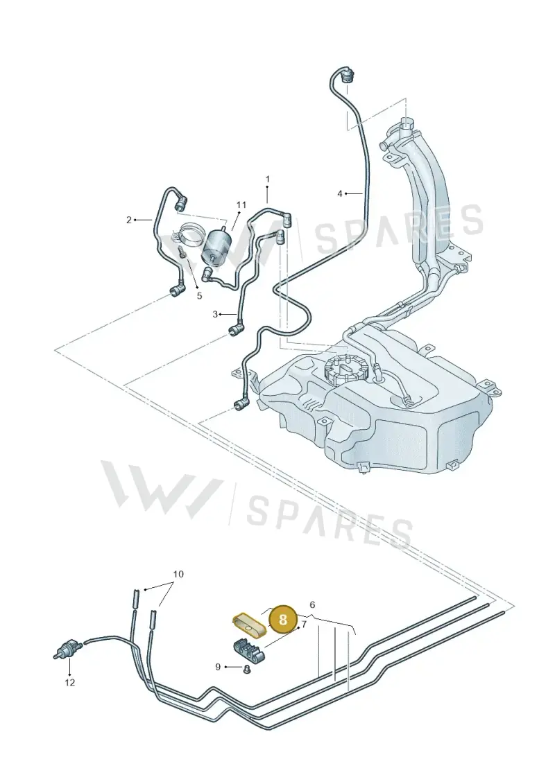 4D0201449D — Audi A2 (2000-2005) diagram 248201400, position 8