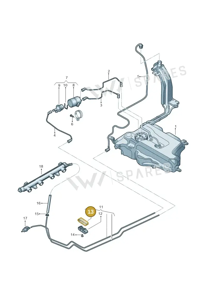 4D0201449D — Audi A2 (2000-2005) diagram 248201410, position 13