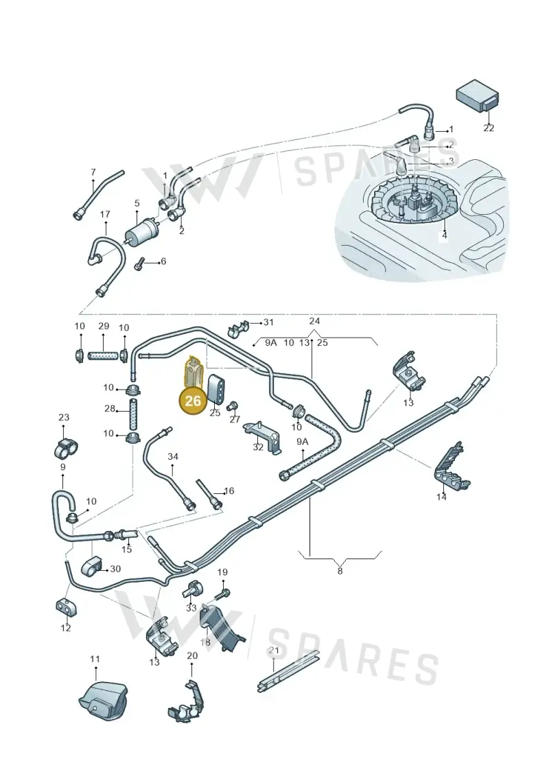 4D0201449D — Audi A6 2.7 TDI (2008-2011) diagram 448201350, position 26